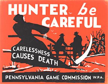 VARIOUS ARTISTS Pennsylvania Game Commission. Three posters.